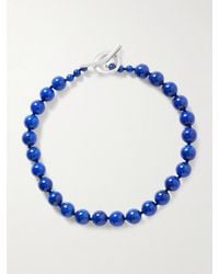 Sophie Buhai - Everyday Boule Kette Aus Kordel Mit Details Aus Silber Und Lapislazuli - Lyst