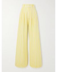 Petar Petrov - Heat Wave Pleated Silk-Crepon Wide-Leg Pants - Lyst