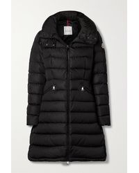 Moncler Flammette Hooded Quilted Shell Coat - Black