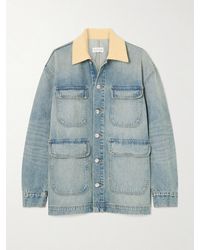 SLVRLAKE Denim - Hayden Corduroy-Trimmed Denim Jacket - Lyst