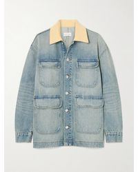 SLVRLAKE Denim - Hayden Corduroy-Trimmed Denim Jacket - Lyst