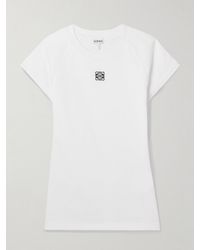 Loewe - Anagram Embroidered Cotton-Blend Jersey T-Shirt - Lyst
