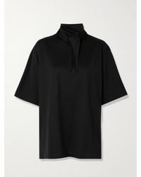 Lemaire - Scarf-Detailed Oversized Organic Cotton-Jersey T-Shirt - Lyst