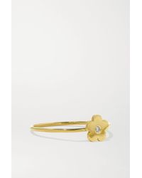 Jennifer Meyer Mini Daisy Ring Aus 18 Karat Gold Mit Diamant - Mettallic
