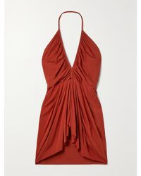 Rick Owens - Lilies Open-Back Gathered Jersey Halterneck Top - Lyst