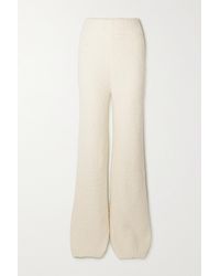 Skims Cosy Knit Bouclé Trousers - White