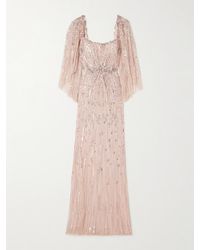 Jenny Packham - Bright Star Embellished Sequined Tulle Gown - Lyst