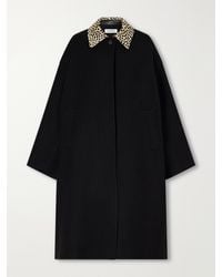 Rohe - Cheetah Leopard-Print Calf Hair-Trimmed Virgin Wool Twill Coat - Lyst