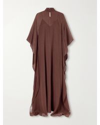 ‎Taller Marmo - Muscat Lurex Fil Coupé Silk-Blend Chiffon Gown - Lyst