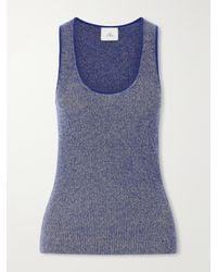 The Elder Statesman - Marl Knitted Cashmere Tank - Lyst