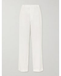Polo Ralph Lauren - Pleated Linen Straight-Leg Pants - Lyst