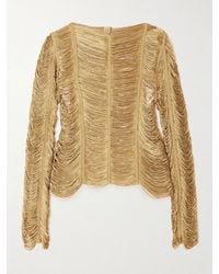 Tom Ford - Fringed Open-Knit Top - Lyst