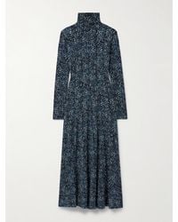 Proenza Schouler - Mabel Ruffled Cheetah-Print Jersey Turtleneck Maxi Dress - Lyst