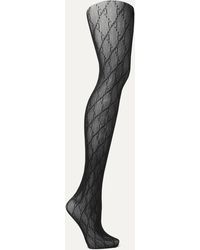 Gucci Intarsia Fishnet Tights - Black