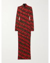 PUCCI - Open-Back Jacquard-Knit Turtleneck Maxi Dress - Lyst