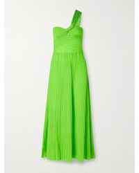 Gabriela Hearst - Altura One-Shoulder Ribbed Silk Midi Dress - Lyst