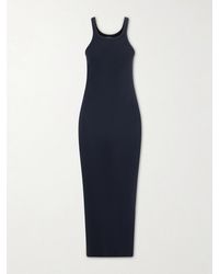 James Perse - Tubular Ribbed Cotton Midi Dress - Lyst