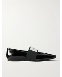 Givenchy - Logo-Appliquéd Patent-Leather Ballet Flats - Lyst
