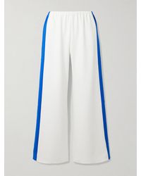 La Ligne - Side Stripe Colby Stretch Recycled-Crepe Wide-Leg Pants - Lyst