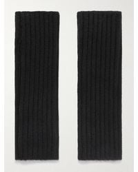 Yves Salomon - Fingerlose Handschuhe Aus Geripptem Kaschmir - Lyst
