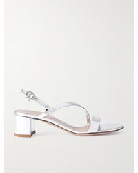 Gianvito Rossi - Betsey 45 Metallic Leather Sandals - Lyst