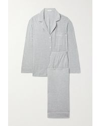 Eberjey Gisele Piped Stretch-modal Pyjama Set - Grey