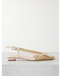 Roger Vivier - Belle Vivier 25 Patent-Leather And Raffia Slingback Pumps - Lyst