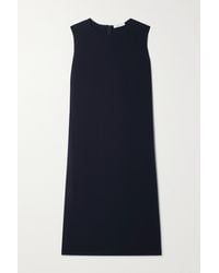 The Row Mirna Crepe Midi Dress - Blue