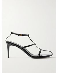 KHAITE - Cage Patent-Leather Sandals - Lyst