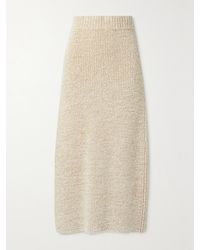 The Row - Caluso Ribbed Cashmere And Silk-Blend Bouclé Maxi Skirt - Lyst