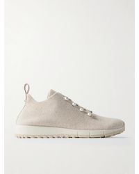Jimmy Choo - Veles Faux Pearl-Embellished Knitted Sneakers - Lyst