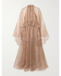 Zimmermann - Memento Ruffled Leopard-Print Silk-Organza Maxi Dress - Lyst