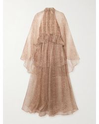 Zimmermann - Memento Ruffled Leopard-Print Silk-Organza Maxi Dress - Lyst