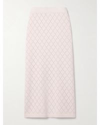 Zimmermann - Pointelle-Knit Wool Midi Skirt - Lyst