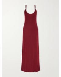 Saint Laurent - Chain-Detail Jersey Maxi Dress - Lyst