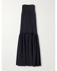 La Ligne - Cornelia Pleated Crinkled Shell Midi Dress - Lyst