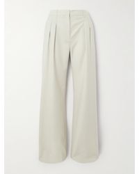 Loulou de Saison - Sbiru Pleated Wool Wide-Leg Pants - Lyst