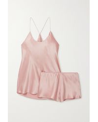 Olivia Von Halle Bella Silk-satin Pyjama Set - Pink