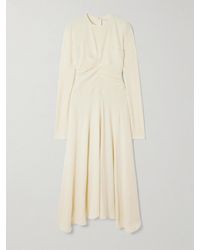 Isabel Marant - Flora Ruched Boucle Long-Sleeve Midi Dress - Lyst