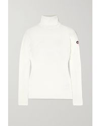 Fusalp Ancelle Ribbed-knit Turtleneck Jumper - White