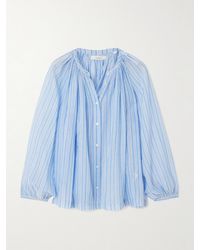Doen - Jonie Striped Organic Cotton-Voile Blouse - Lyst