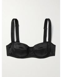 Dolce & Gabbana - Soutien-Gorge Balconnet À Armatures En Satin De Soie Mélangée - Lyst