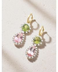 Irene Neuwirth - Gemmy Gem 18-Karat And Diamond, Tourmaline And Morganite Earrings - Lyst