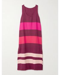 lemlem - Lilian Midikleid Aus Gestreifter Baumwolle - Lyst