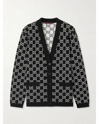 Gucci - Reversible Jacquard Gg Wool Cardigan - Lyst