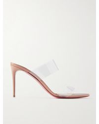 Christian Louboutin - Just Nothing 85 Mules Aus Lackleder Und Pvc - Lyst