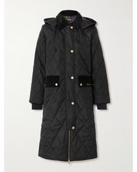 Barbour - Meredith Hooded Corduroy-Trimmed Quilted Shell Jacket - Lyst