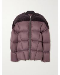 Rick Owens - Shearling-Paneled Quilted Shell Down Jacket - Lyst
