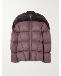 Rick Owens - Shearling-Paneled Quilted Shell Down Jacket - Lyst