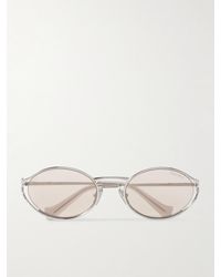Miu Miu - Oval-Frame-Tone Sunglasses - Lyst